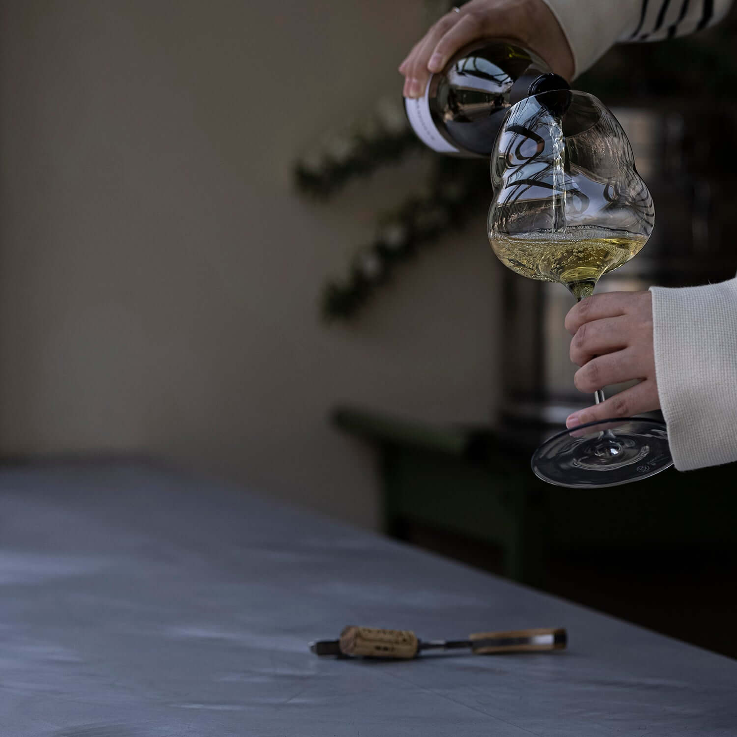 birthmark DOUBLE BELLY Wine Glass