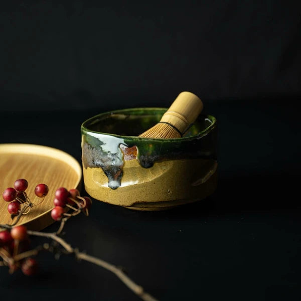 Seifu Folk Crafts Oribe Matcha Bowl