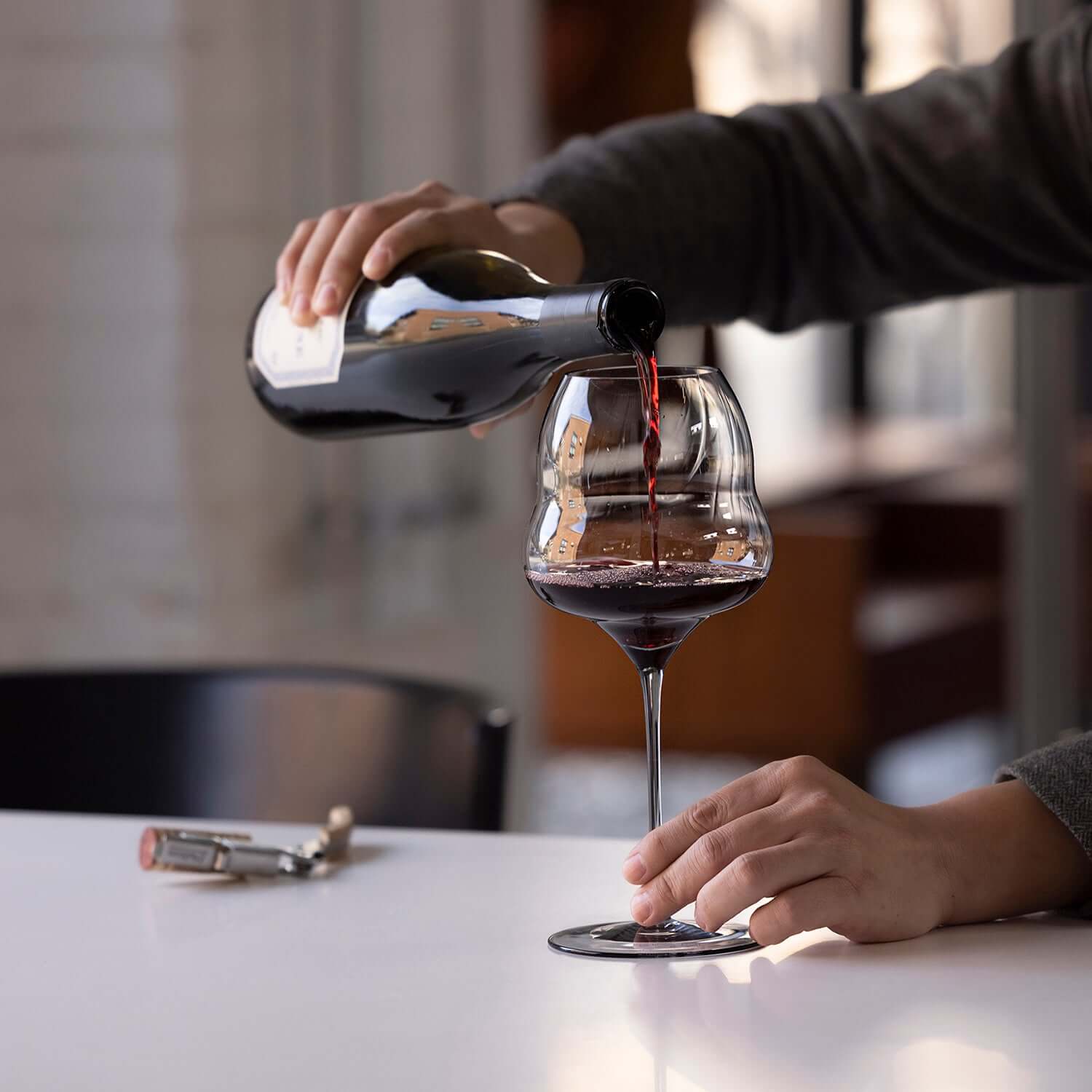 birthmark DOUBLE BELLY Wine Glass