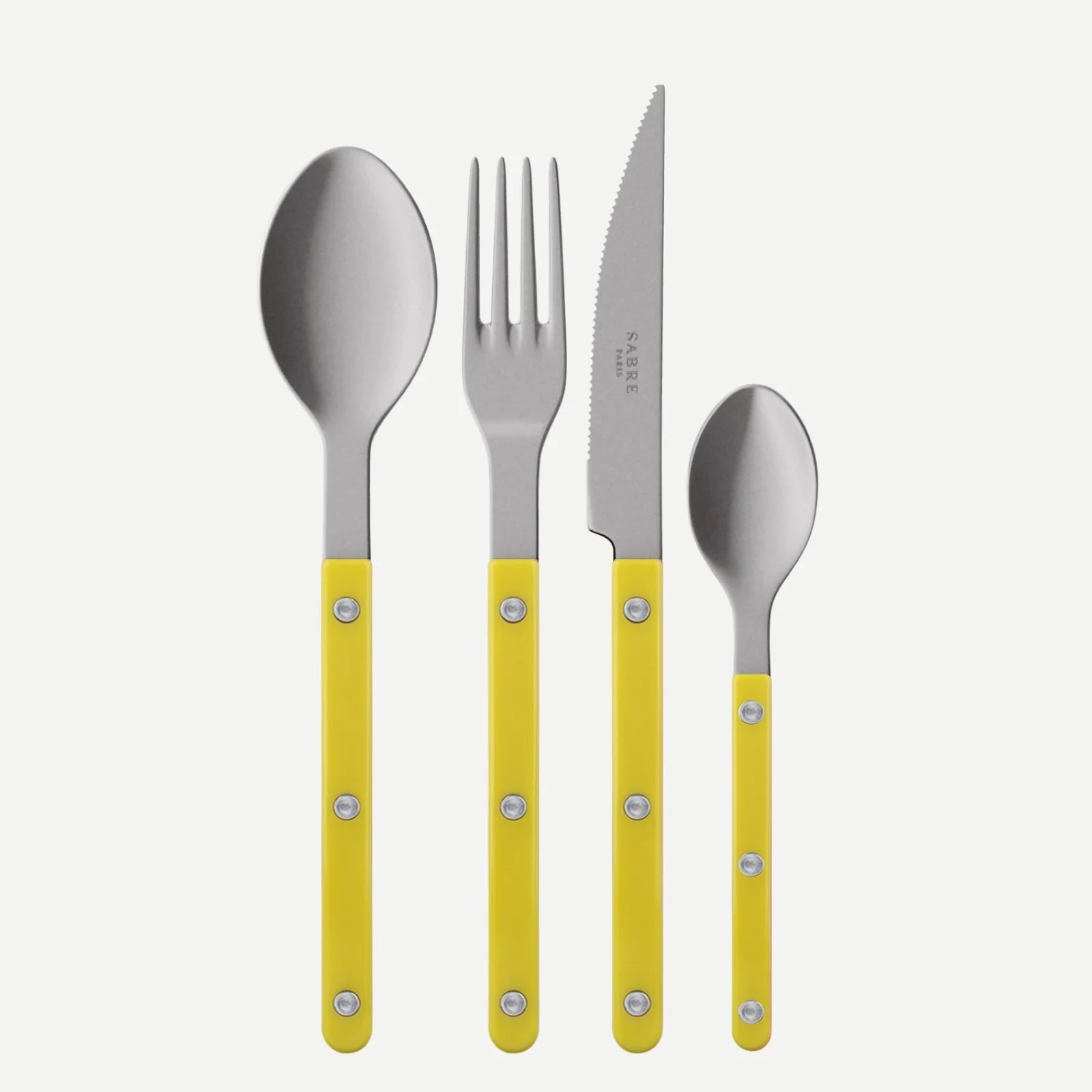Sabre Paris Bistrot Yellow 4 Piece Cutlery Set