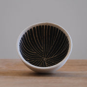 Dark Cracks Japanese Handmade Rice Bowl (7360)