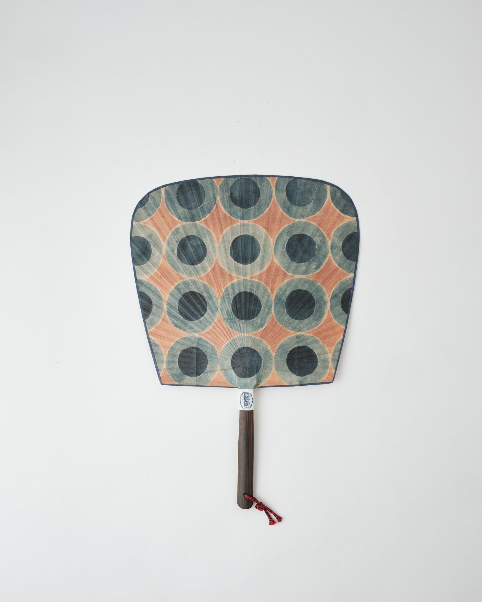 Shibu-Uchiwa Japanese Fans - Indigo Circles Series | Kurikawa Shoten