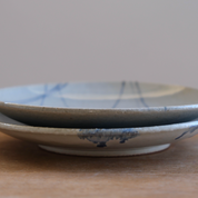 Blue Crosslines Japanese Plate (230201-28/27)