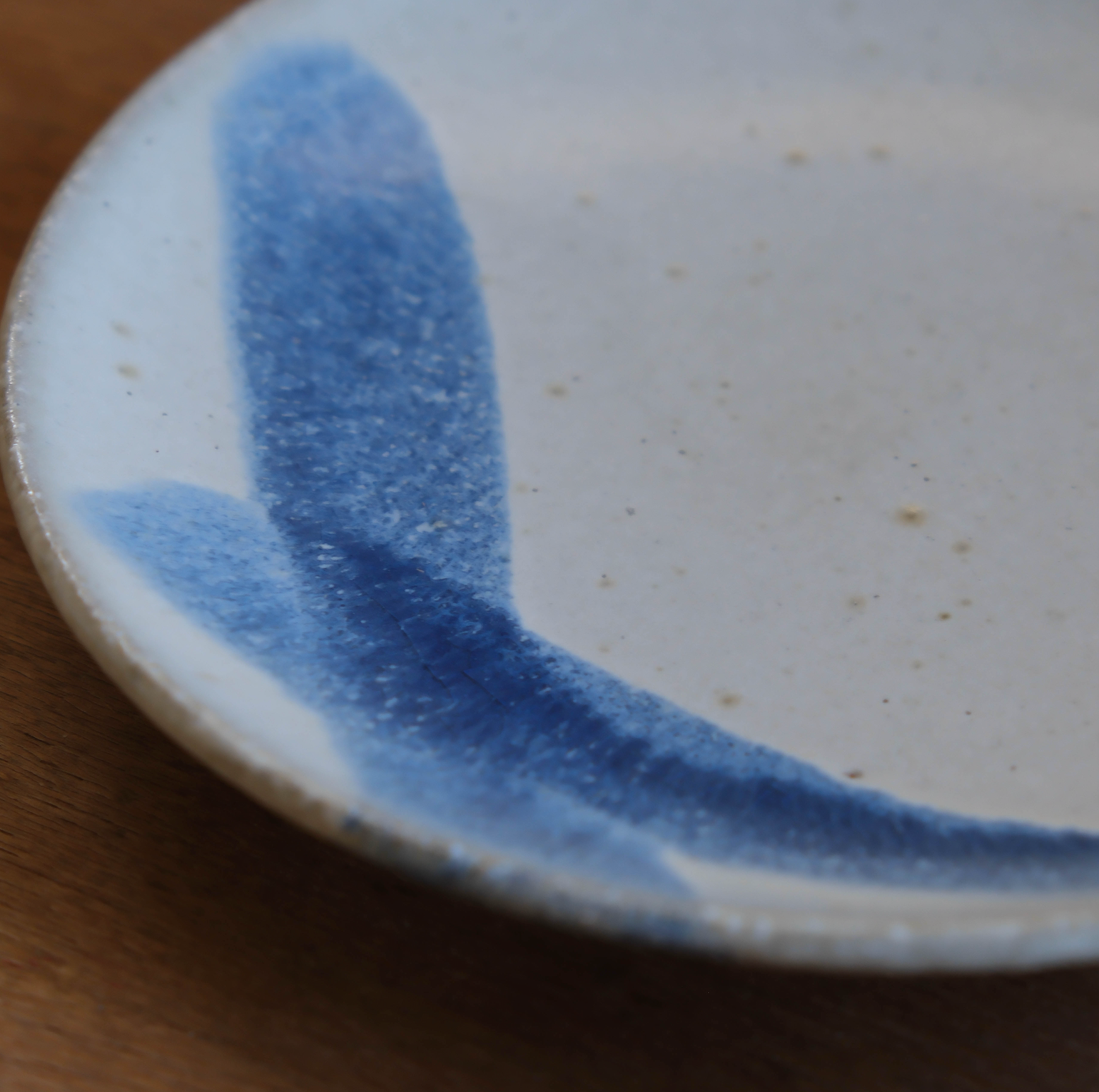 Blue Crosslines Japanese Plate (230201-28/27)