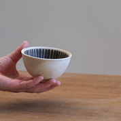 Dark Cracks Japanese Handmade Rice Bowl (7360)