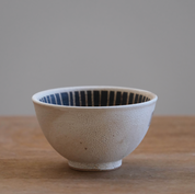 Dark Cracks Japanese Handmade Rice Bowl (7360)