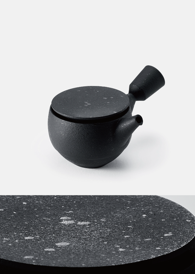 birthmark Flat-Top Handle Side Teapot & Flared Cups Set