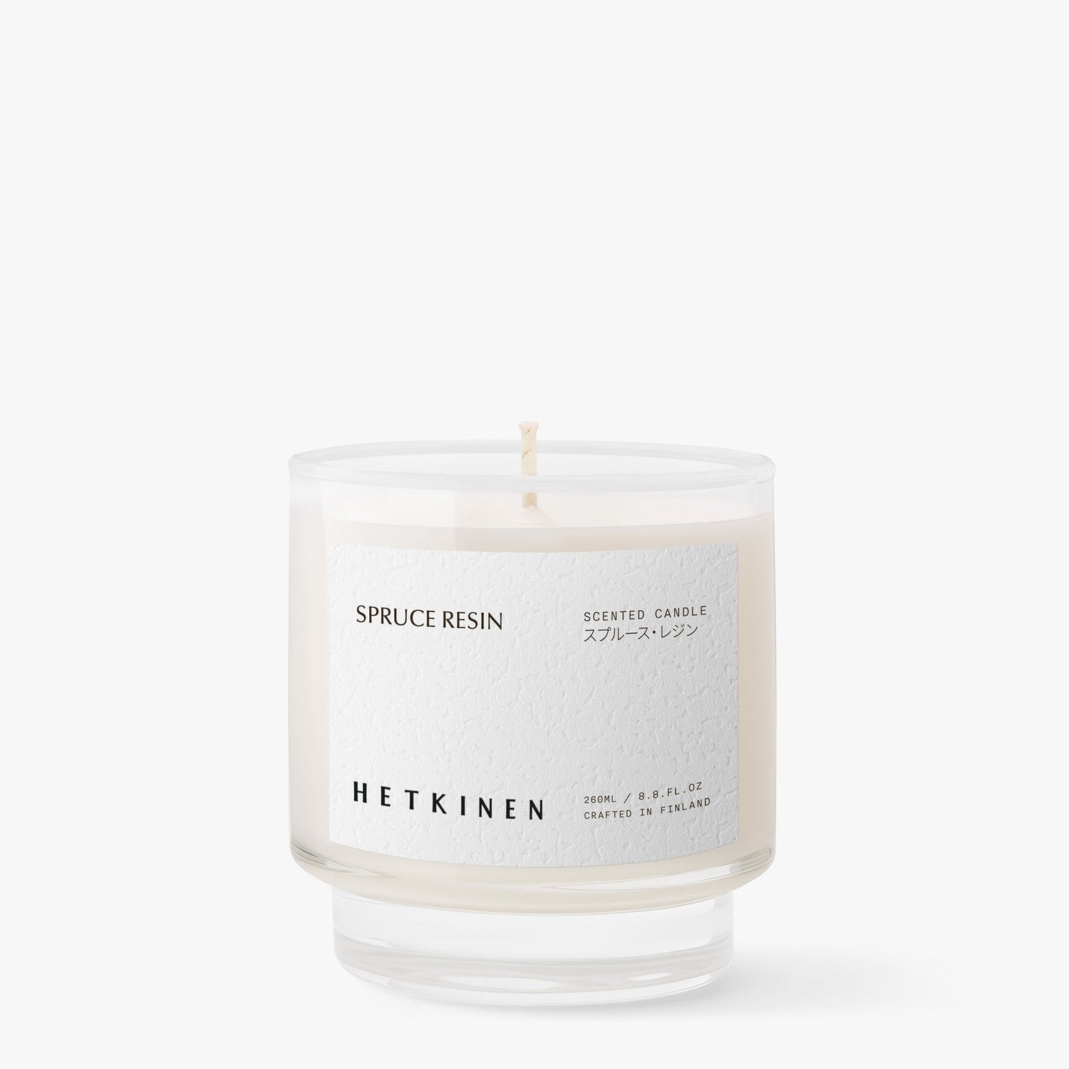 Hetkinen Spruce Resin Scented Candle cotton wick