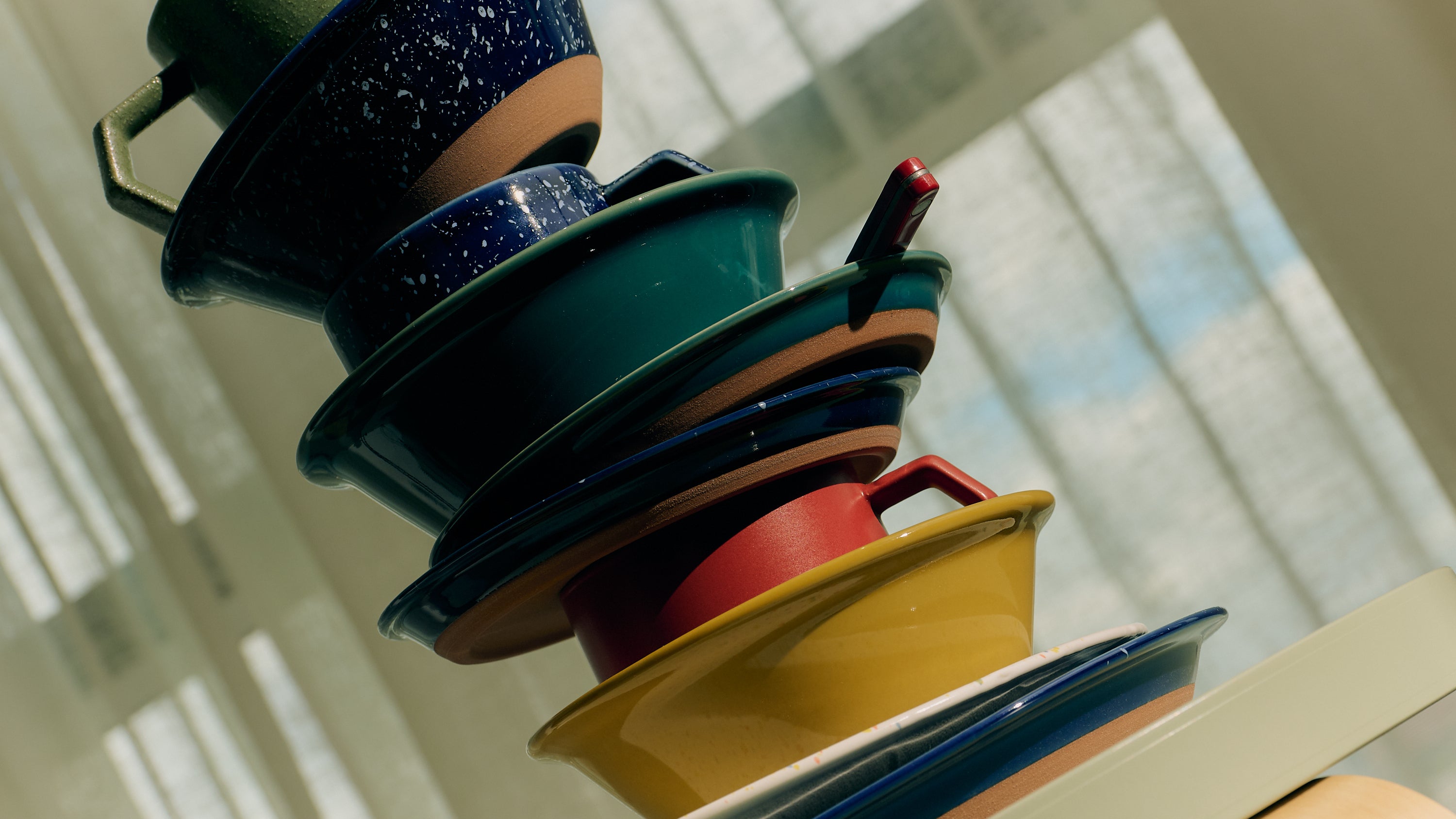 Chips tableware and mugs styled in an everyday home setting by JDV
