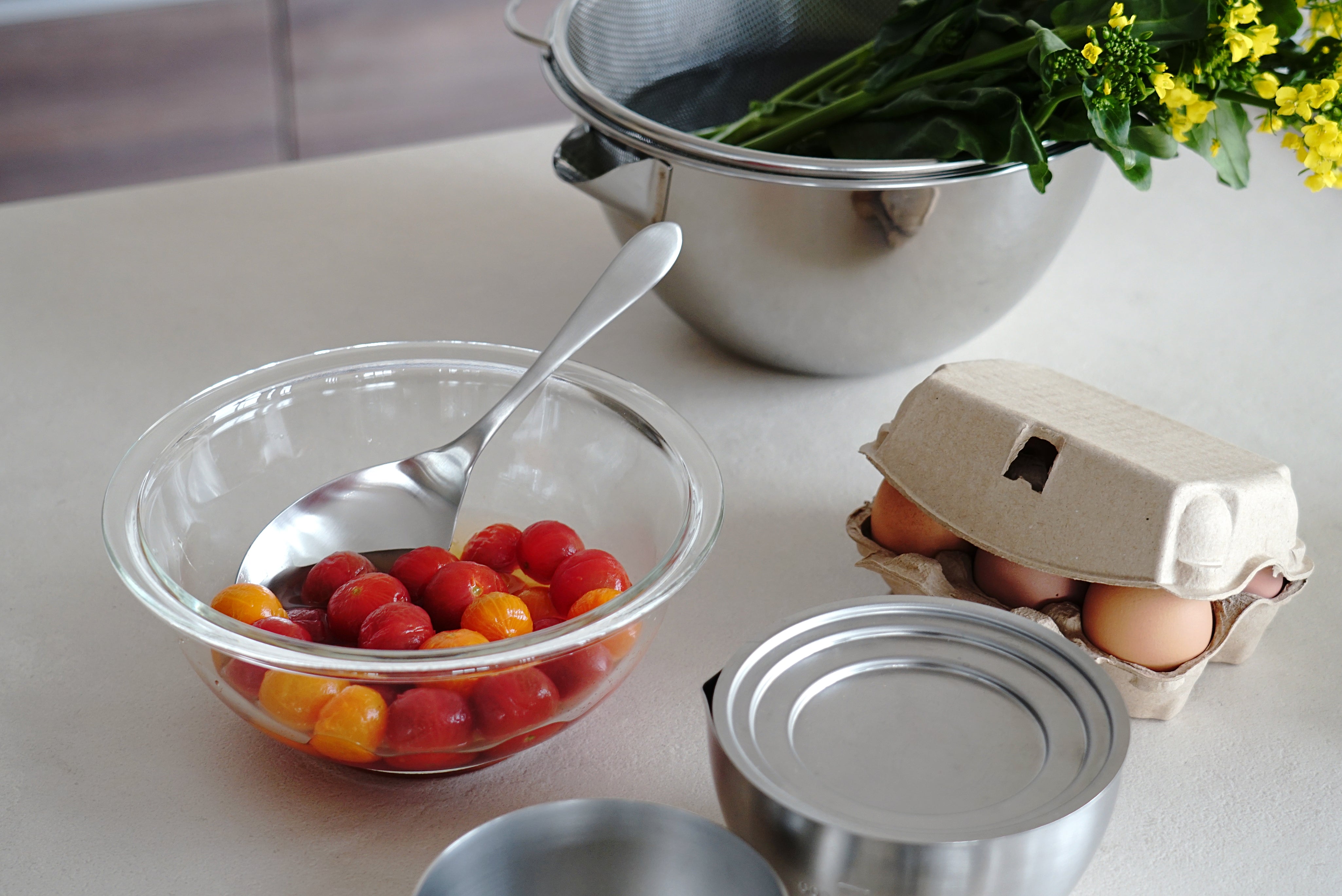 KAJIdonya Stainless Steel Serving Spoon & Fork 22