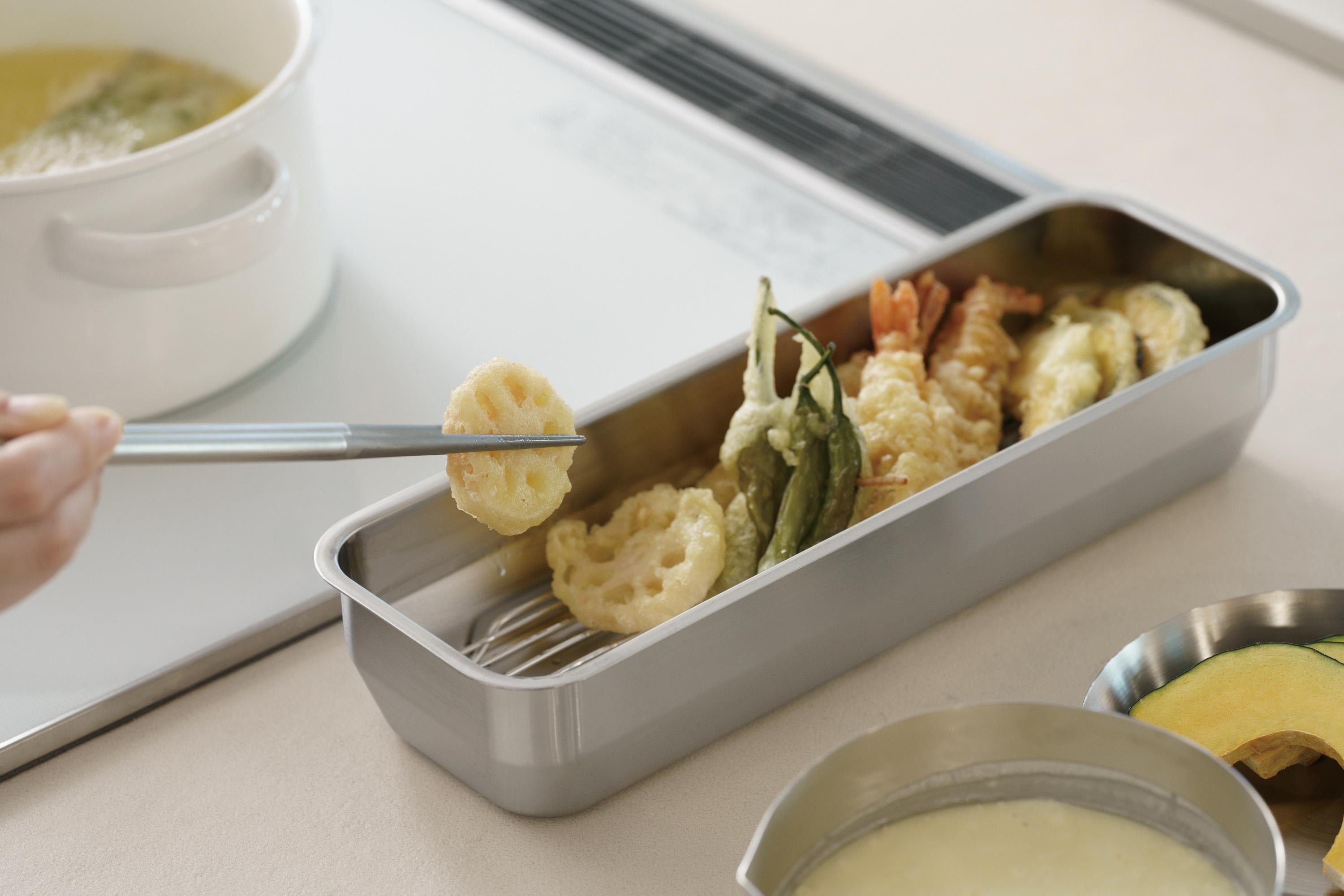 KAJIdonya Stainless Steel Cooking Tray Set (1/2 Long Size)