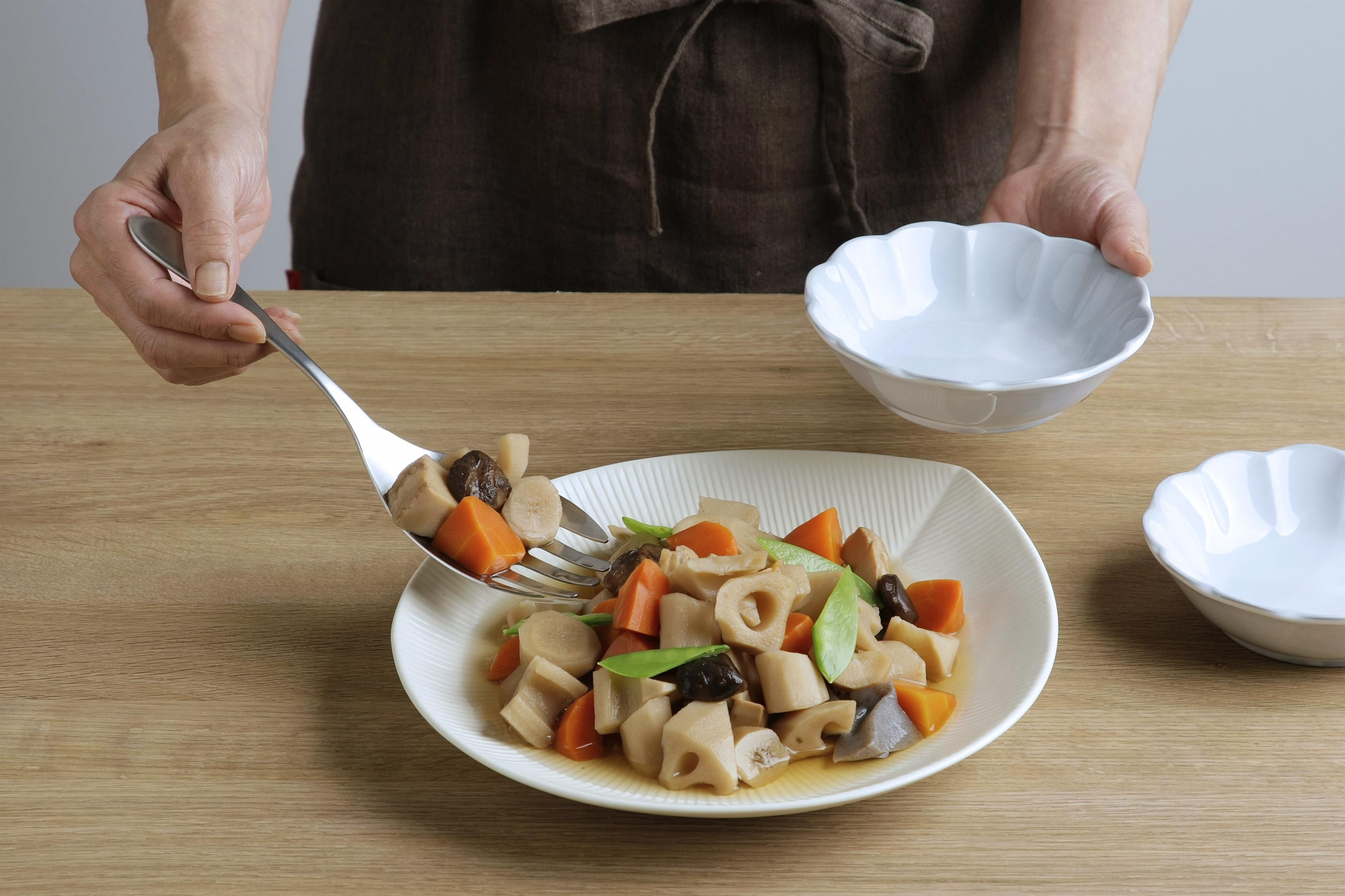 KAJIdonya Stainless Steel Serving Spoon & Fork 22