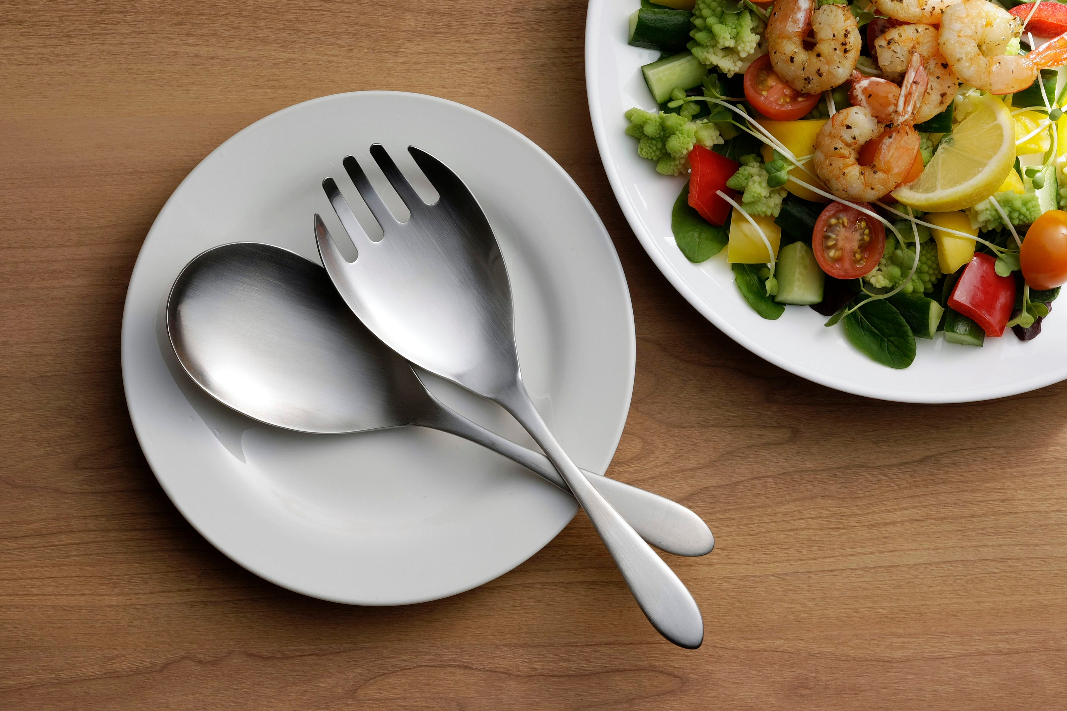 KAJIdonya Stainless Steel Serving Spoon & Fork 22