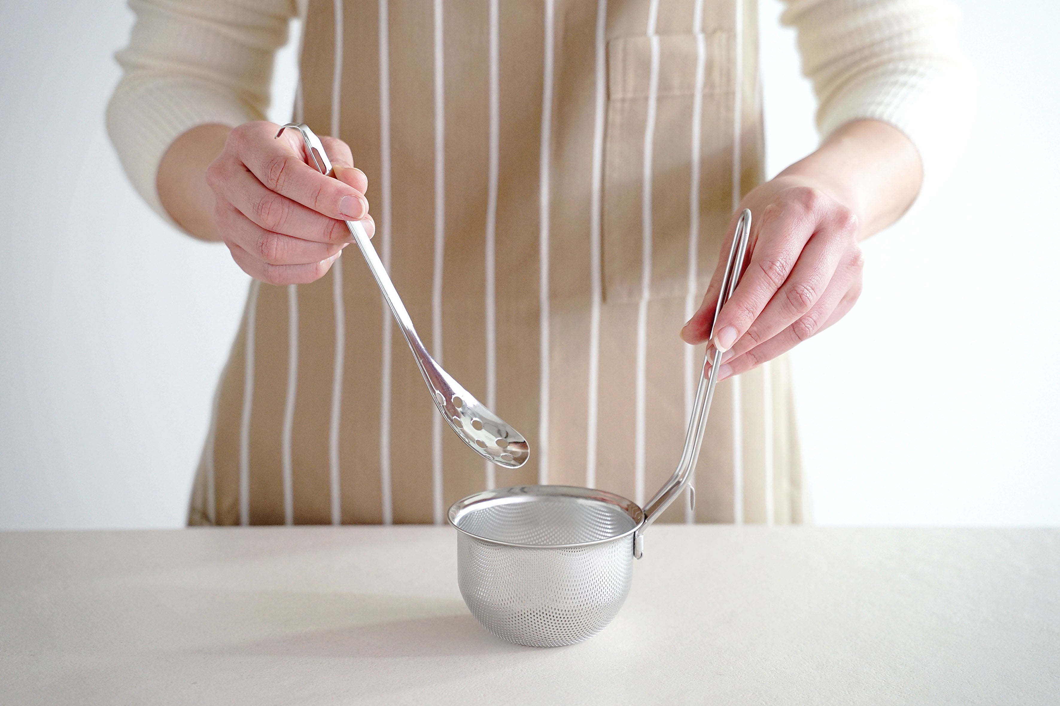 KAJIdonya Punched Miso Strainer with Spoon
