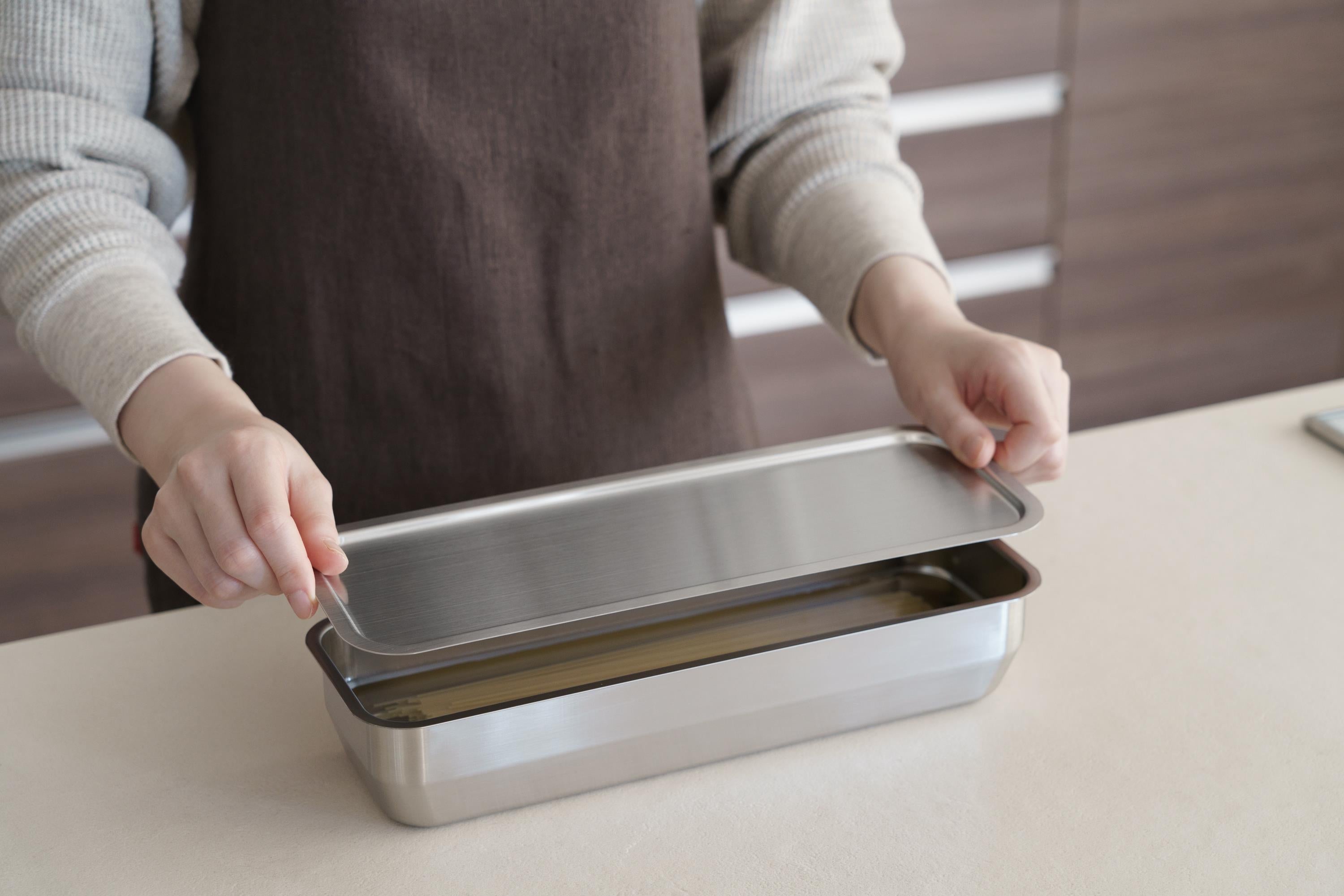 KAJIdonya Stainless Steel Cooking Tray Set (1/2 Long Size)