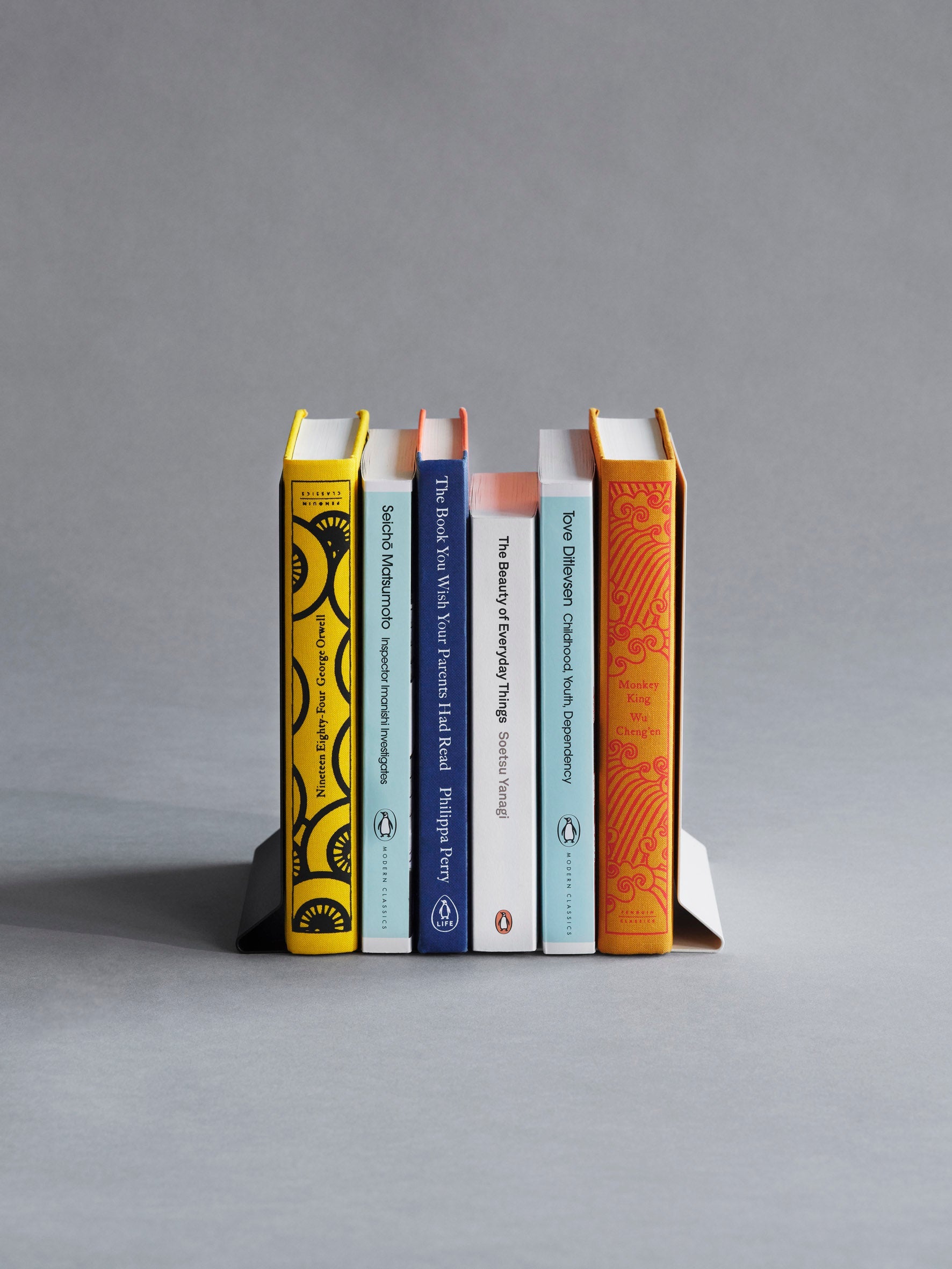 Penguin x MOEBE Book Stand styled with reading material