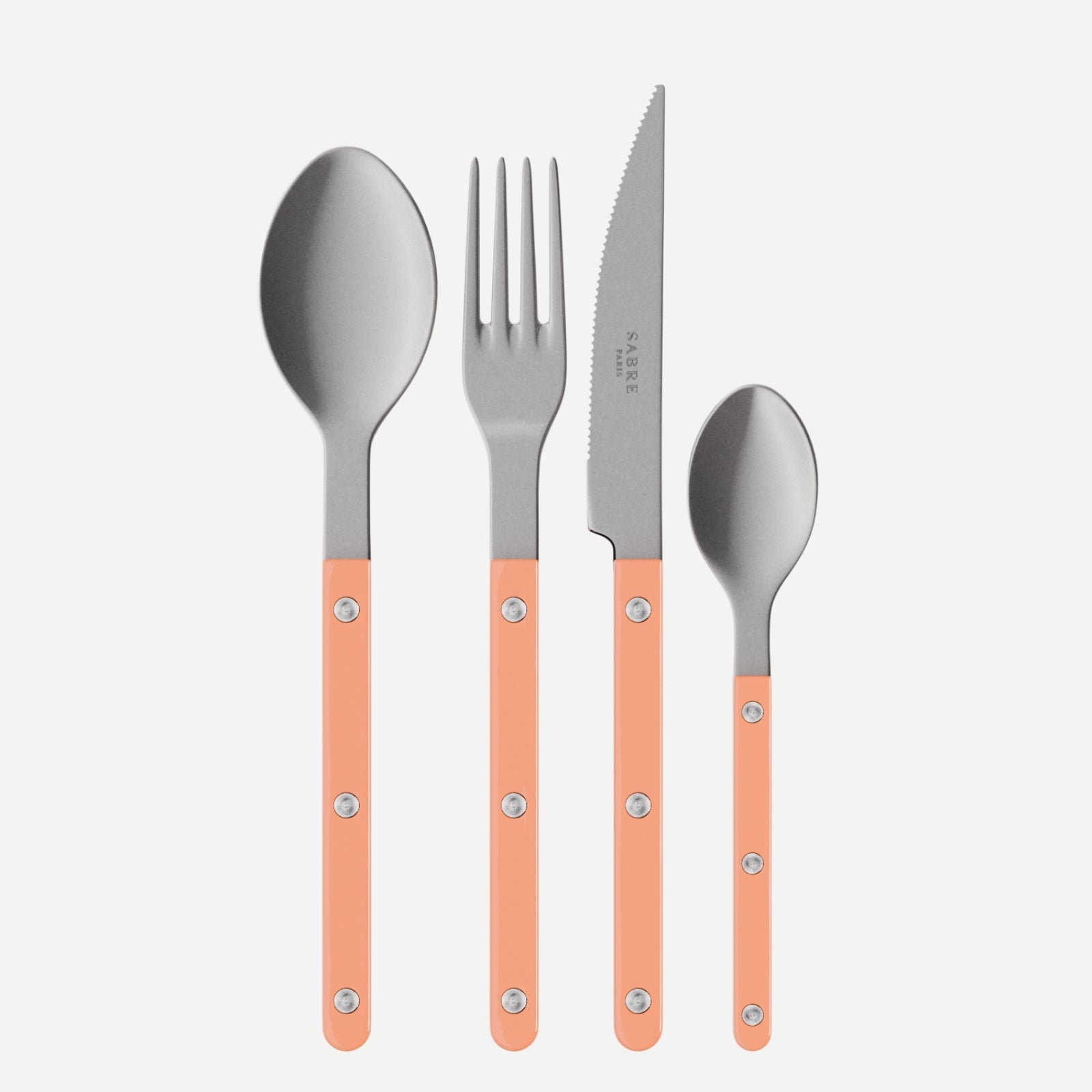 Sabre Paris Bistrot Nude Pink vintage finish four-piece cutlery set