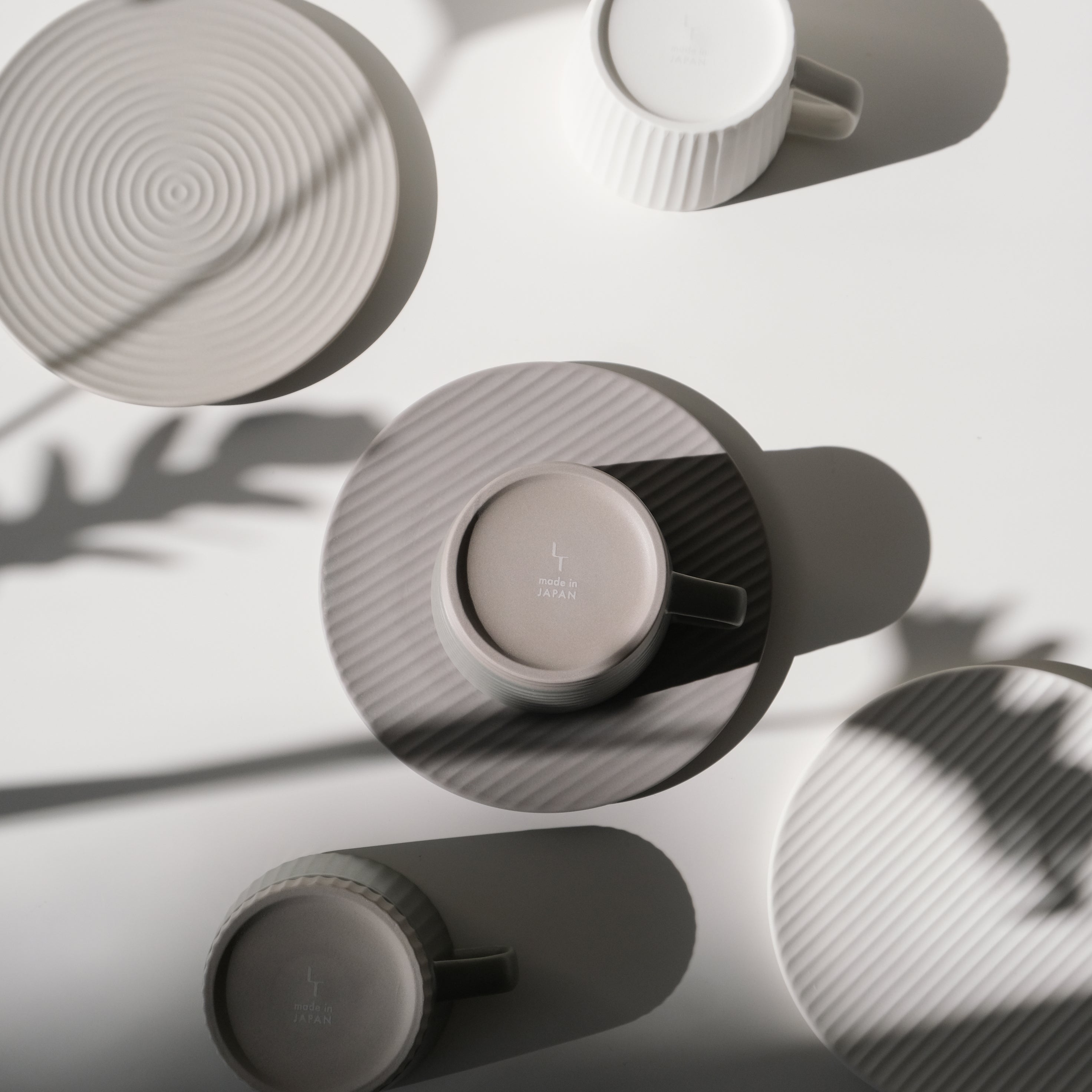 Cekitay Zen Garden Cup and Saucer - Stone Grey