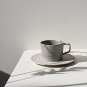 Cekitay Zen Garden Cup and Saucer - Stone Grey