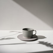 Cekitay Zen Garden Cup and Saucer - Stone Grey