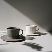 Cekitay Zen Garden Cup and Saucer - Stone Grey
