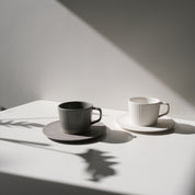 Cekitay Zen Garden Cup and Saucer - Stone Grey