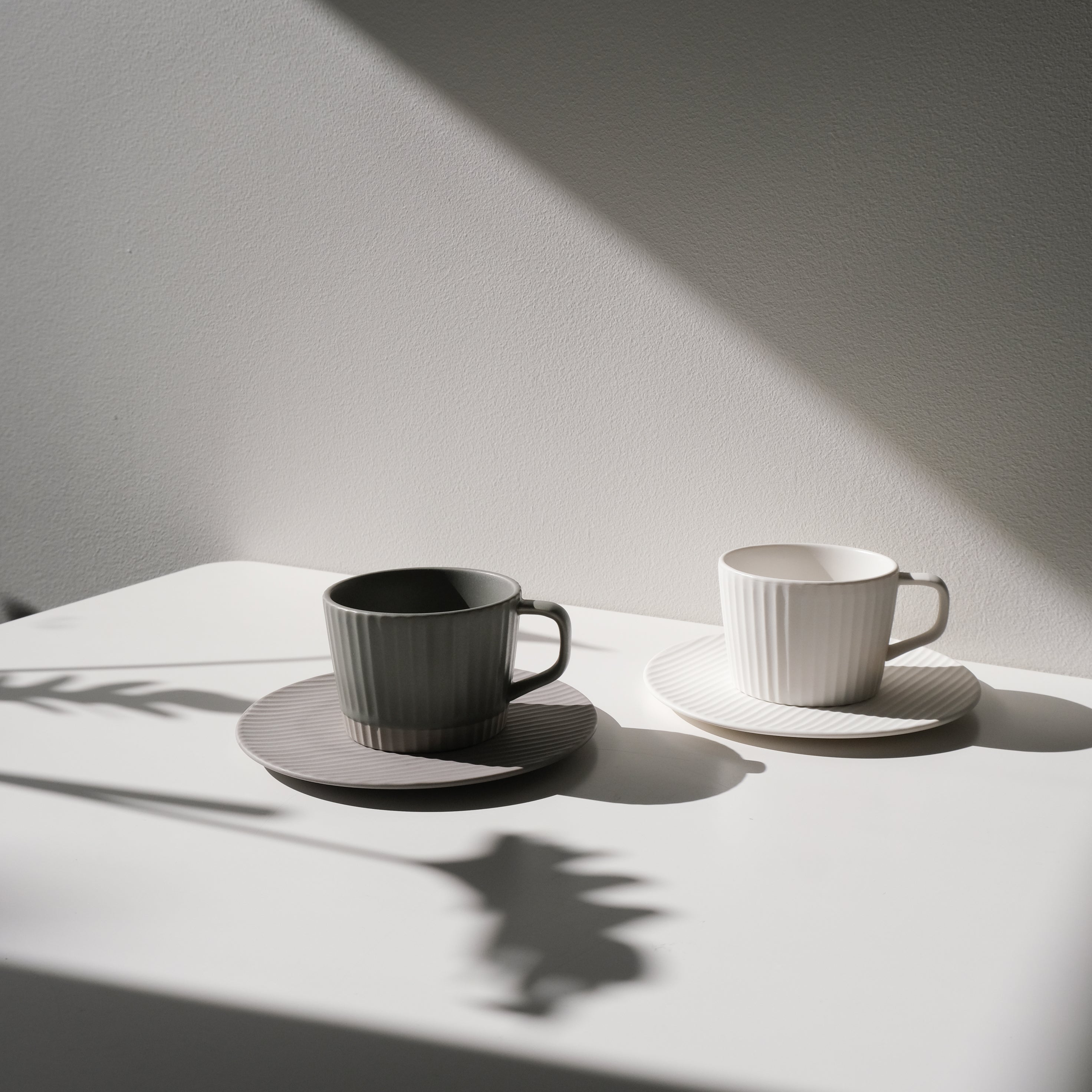 Cekitay Zen Garden Cup and Saucer - Stone Grey