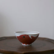 Lucky Sea Bream Rice Bowl - Gold Decoration