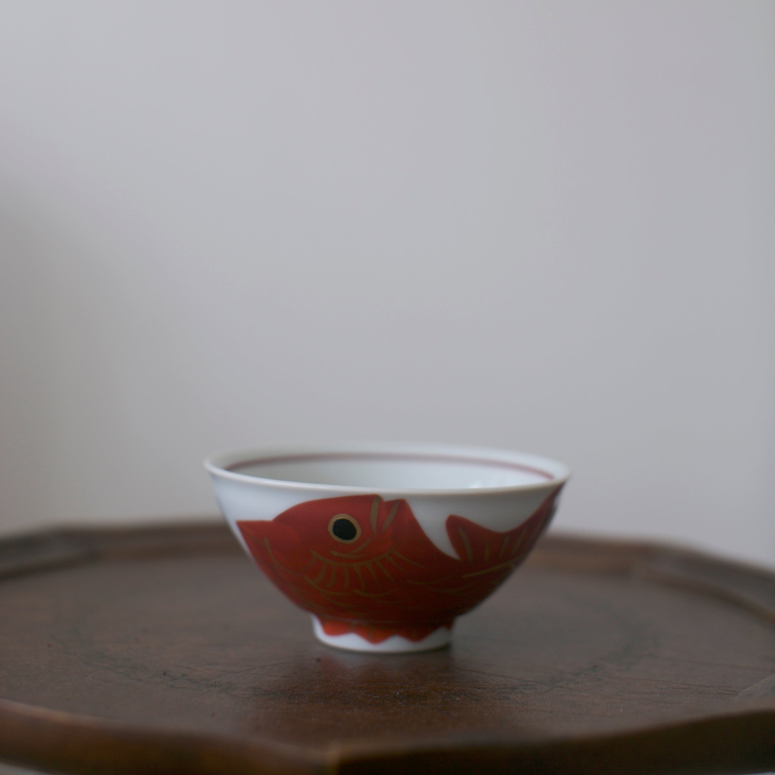 Lucky Sea Bream Rice Bowl - Gold Decoration