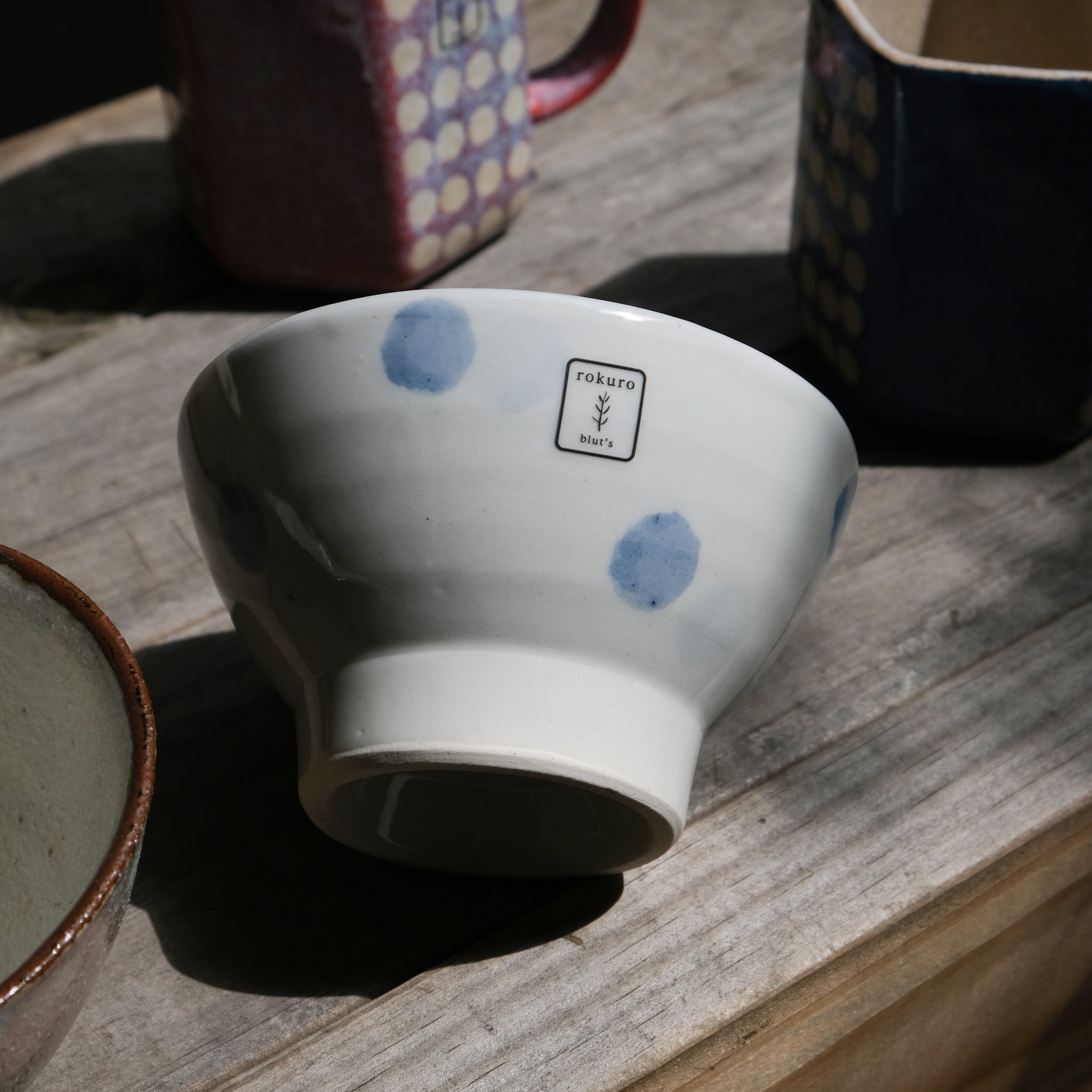 Blue Dots Japanese Rice Bowl (526-05)