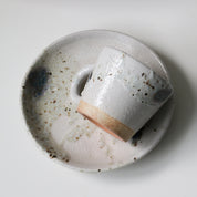 SHIGARAKI Ware Coffee Cup and Saucer