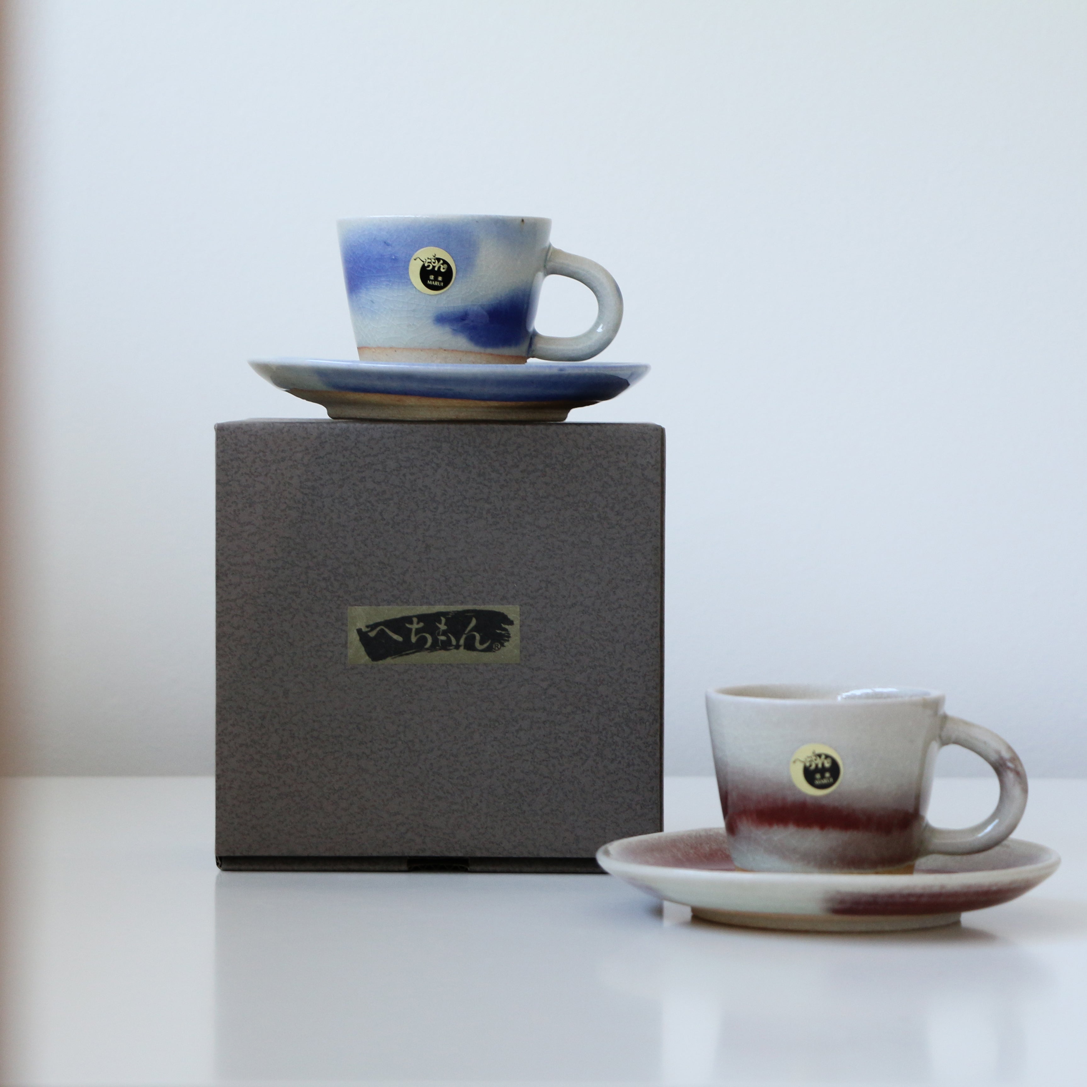 SHIGARAKI Ware Coffee Cup and Saucer