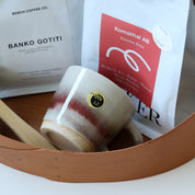 SHIGARAKI Ware Coffee Cup and Saucer