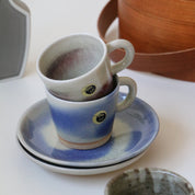 SHIGARAKI Ware Coffee Cup and Saucer