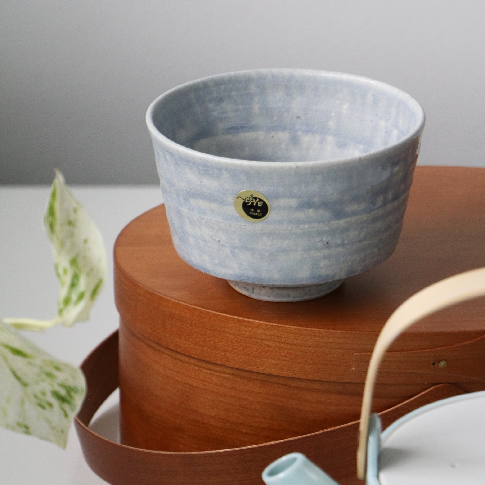 SHIGARAKI Ware Blue Lake Rice Bowl/Tea Bowl(5959)