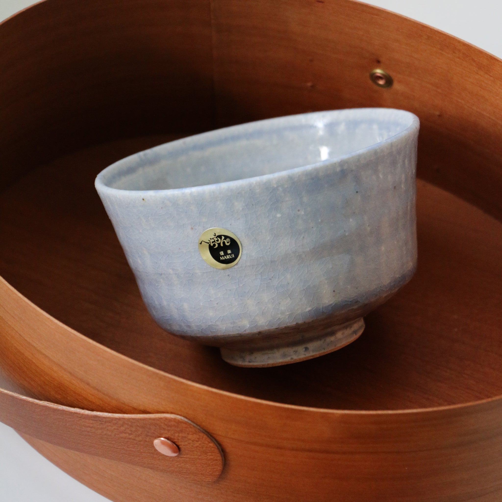 SHIGARAKI Ware Blue Lake Rice Bowl/Tea Bowl(5959)