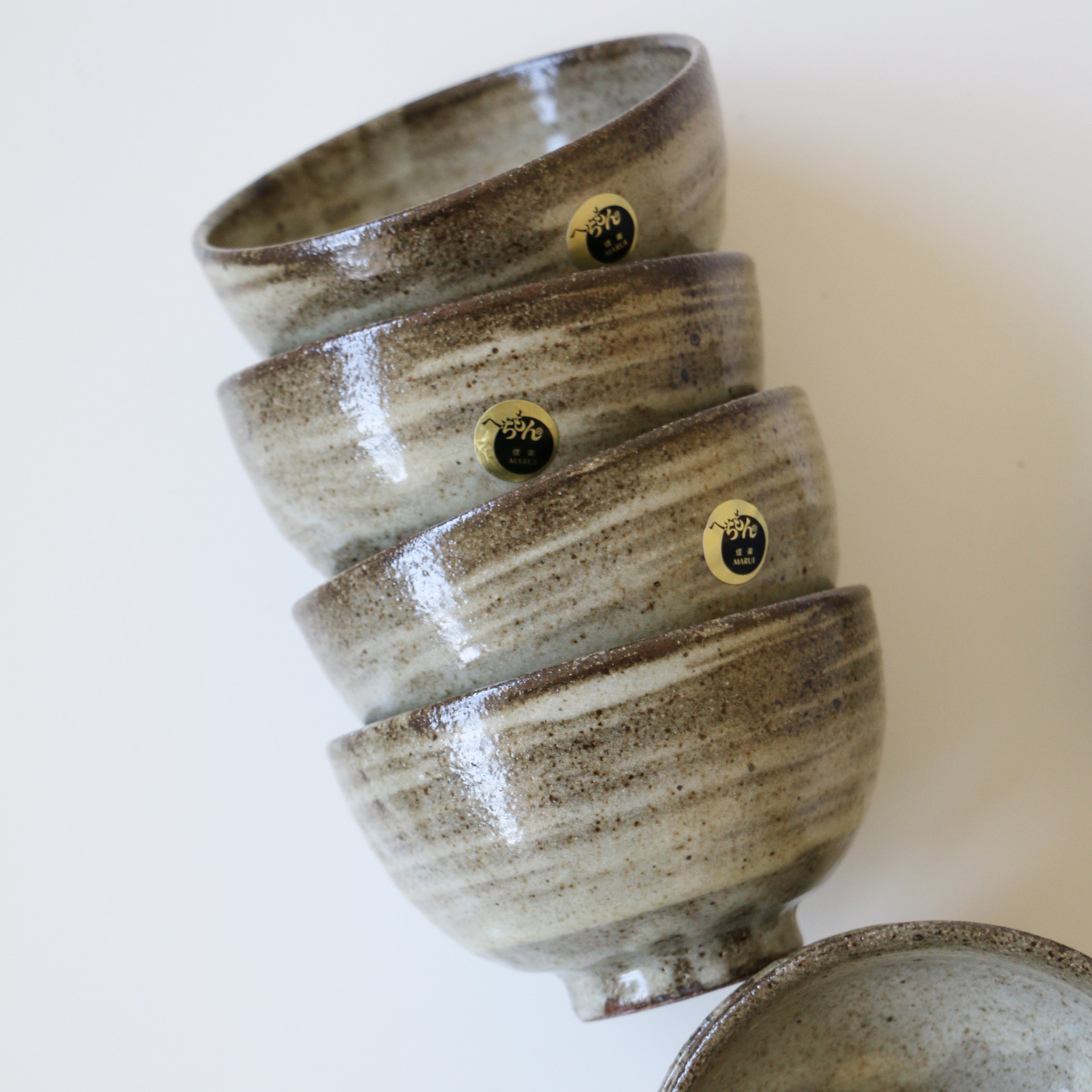 HECHIMON Shigaraki Ash Brush Rice Bowl