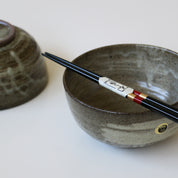 HECHIMON Shigaraki Ash Brush Rice Bowl