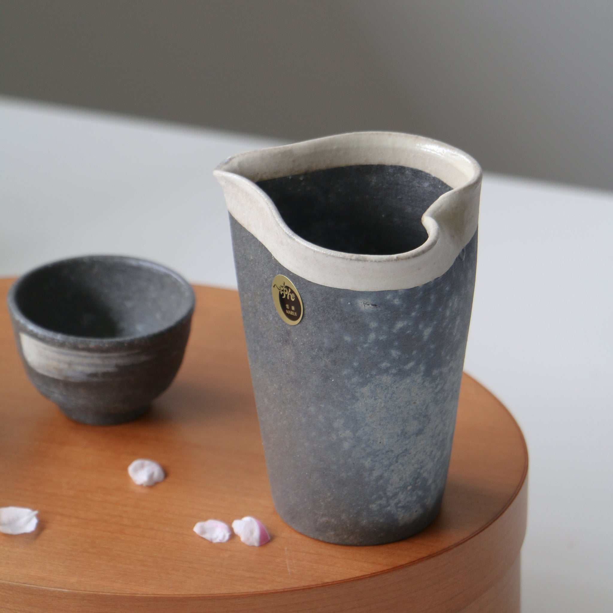 SHIGARAKI Ware Smoked Sake Cup Set