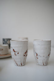 Shino Tumbler - White Waterweed