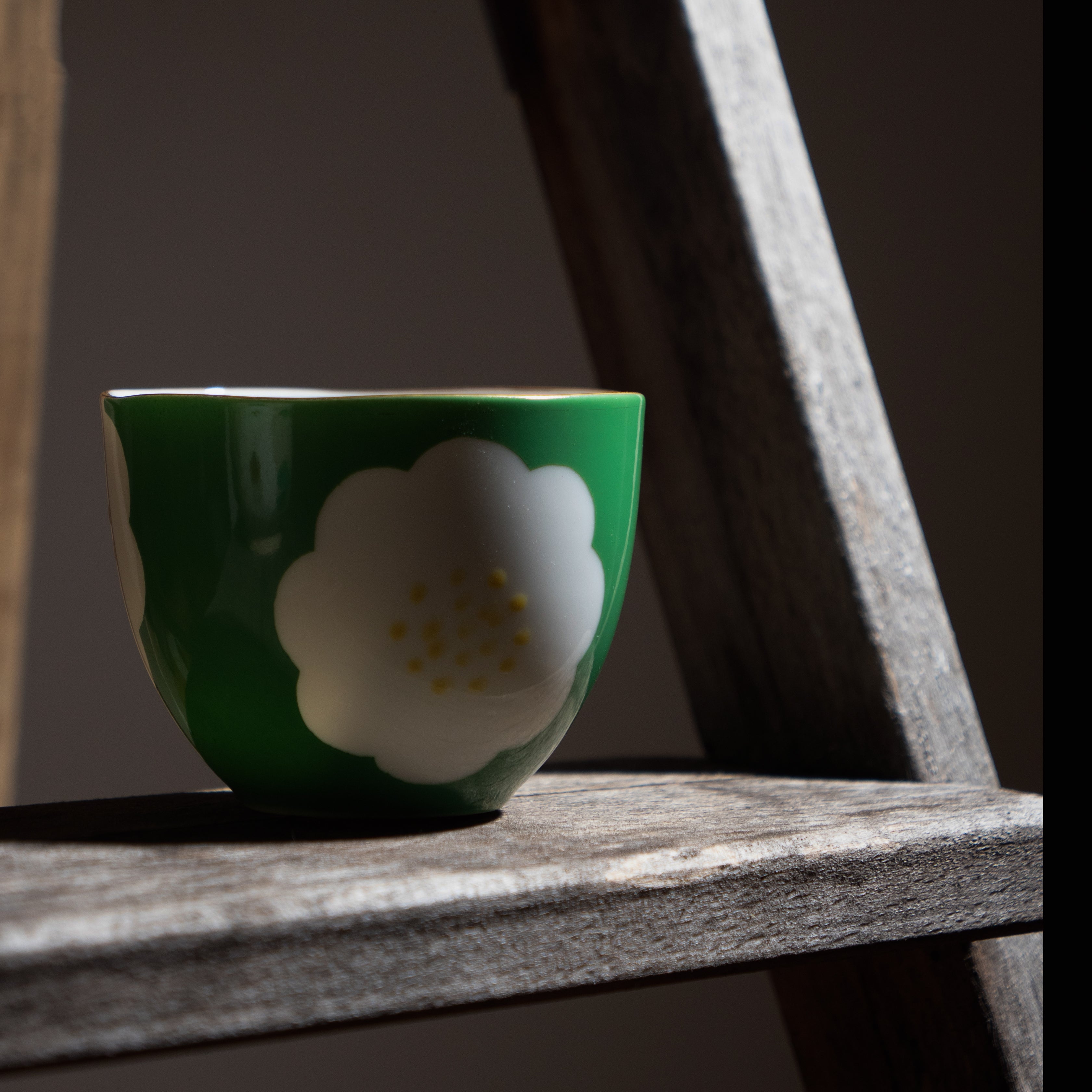 Moegi Hanazu Japanese Tea Cup