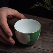Moegi Hanazu Japanese Tea Cup