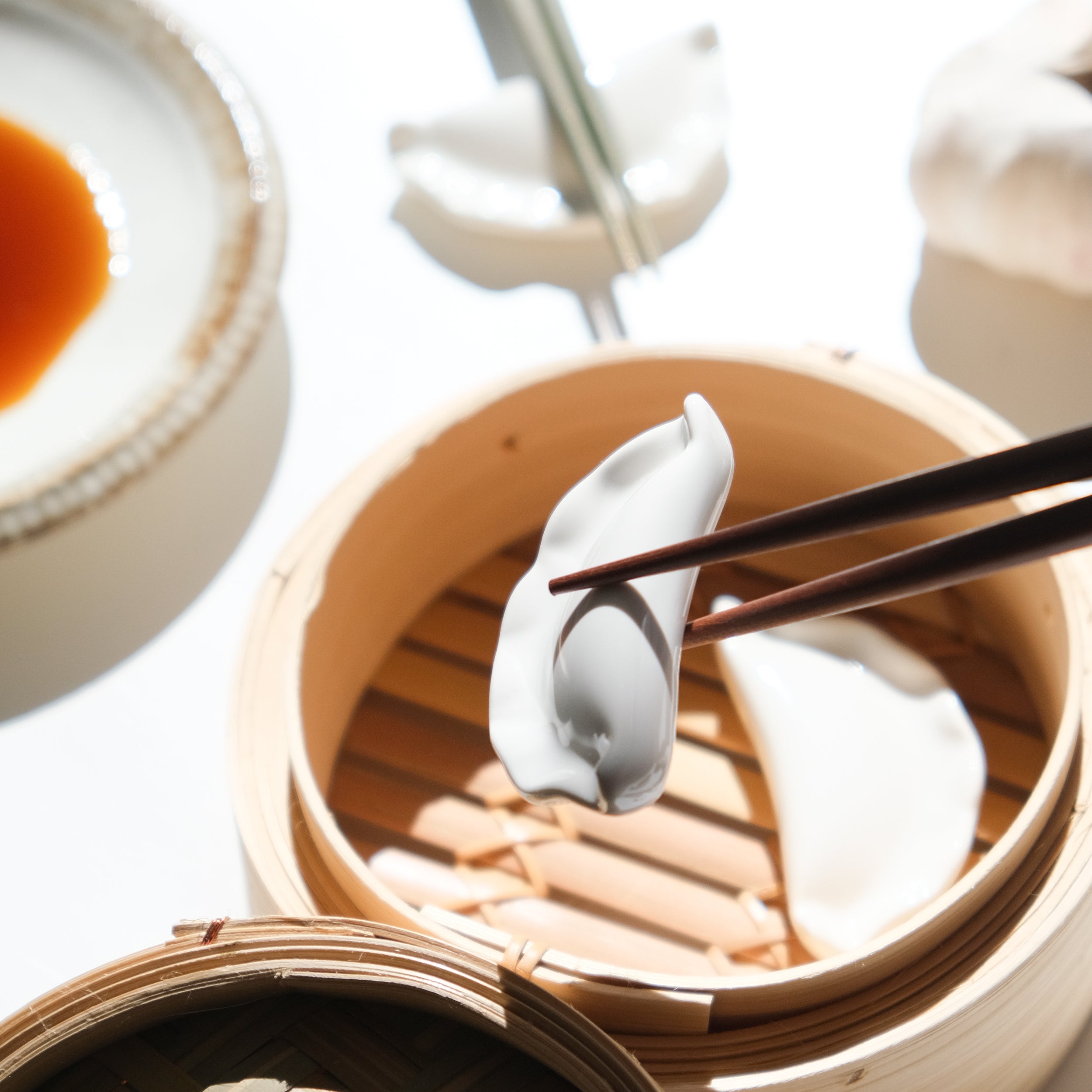 A Freaking Dumpling Chopstick Holder