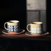 Fukube Pottery - Light Blue Mizuki Flower Cup & Saucer