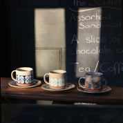 Fukube Pottery - Light Blue Mizuki Flower Cup & Saucer