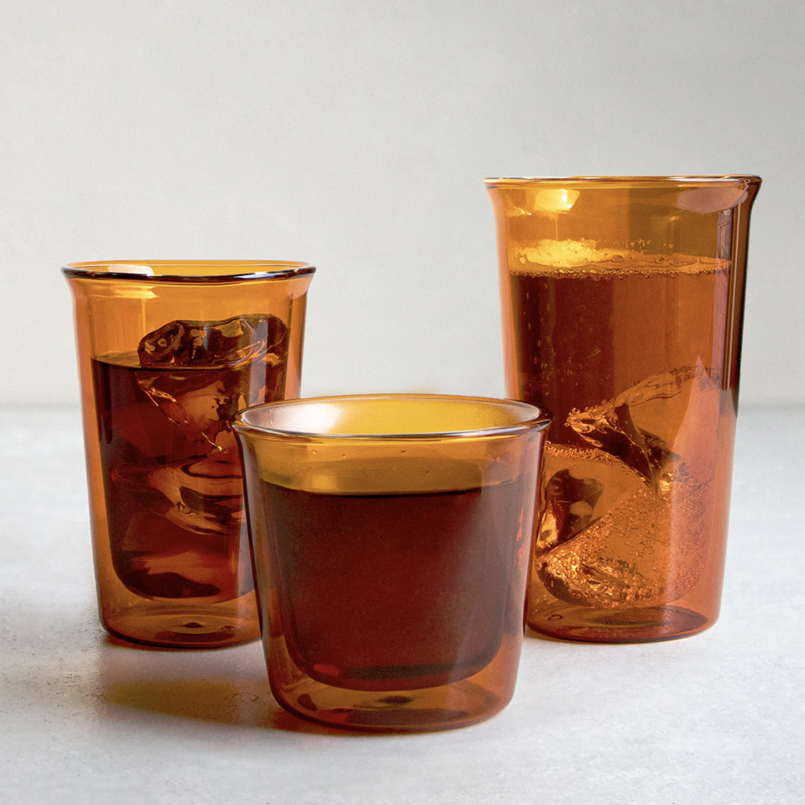 Kinto CAST Amber Double Wall Glass