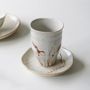 White Shino Chrysanthemum Plate/Dish