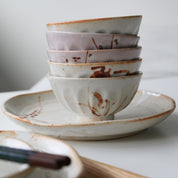 White Shino Chrysanthemum Plate/Dish